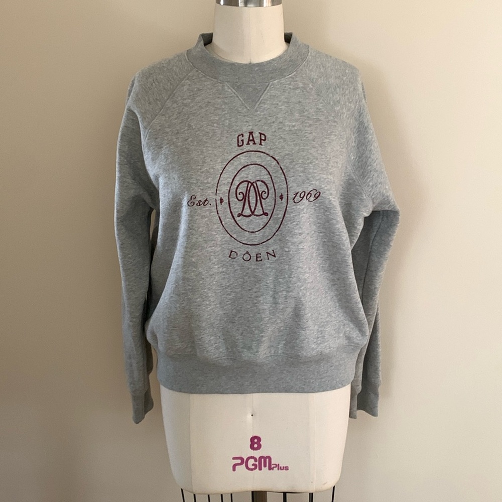 Gap x Doen Grey Crewneck Grey Sweatshirt Size Small NWT